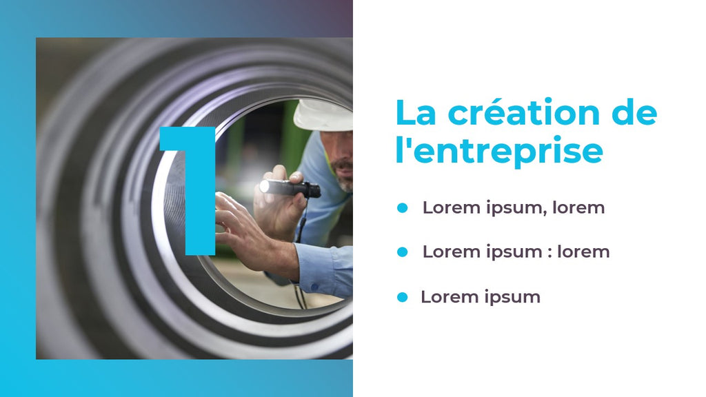 Template PowerPoint Corporate Bleu Turquoise – Secteur BTP & Industrie