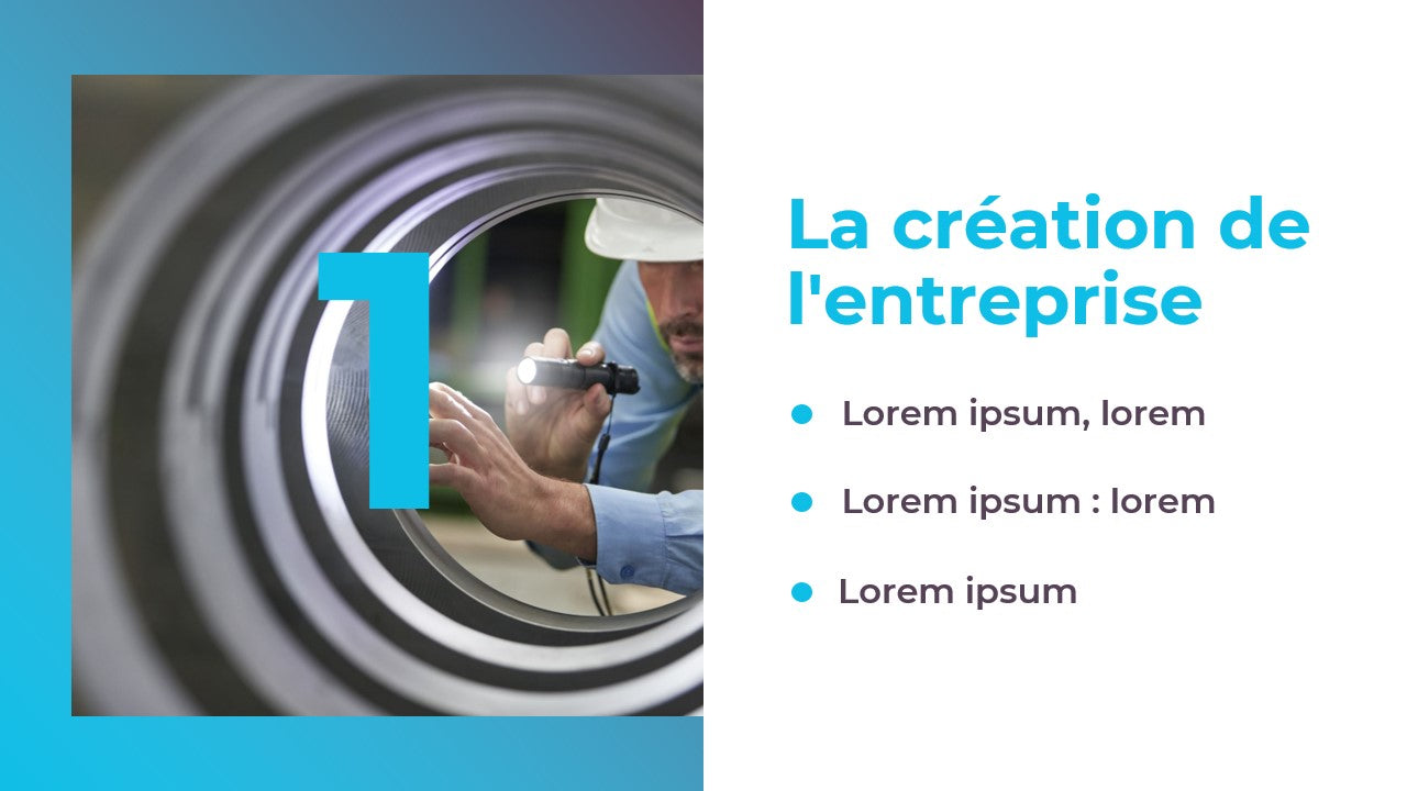 Template PowerPoint Corporate Bleu Turquoise – Secteur BTP & Industrie