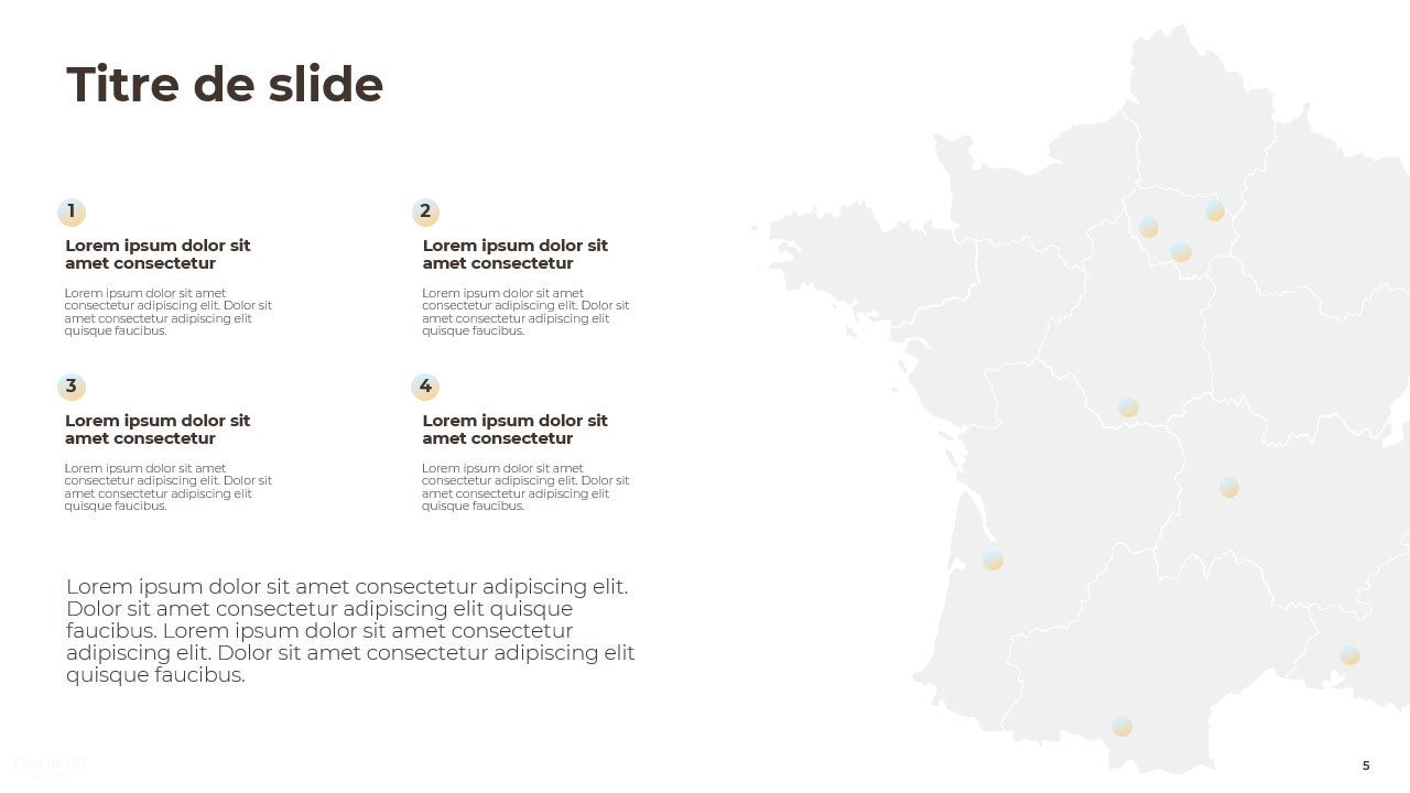 Template PowerPoint Commercial Premium – Frises Chronologiques & Carte de France Éditable
